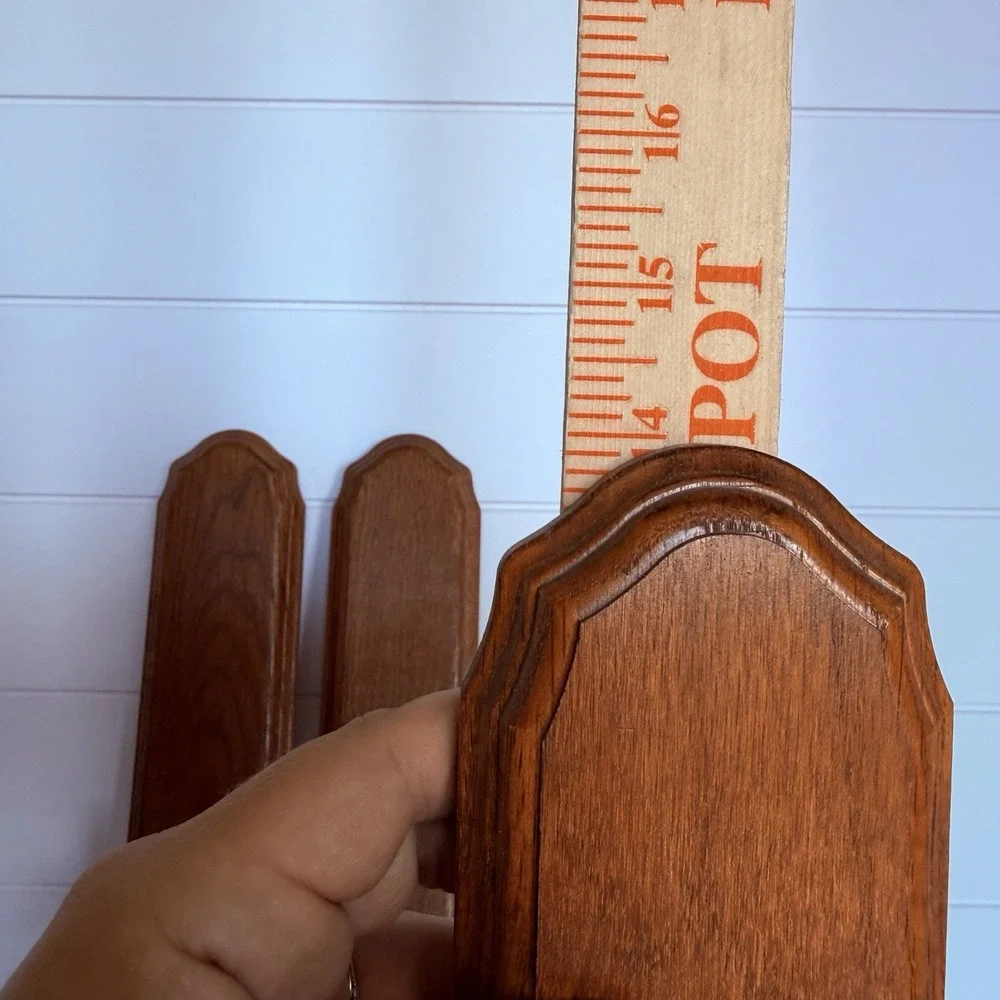 3pc Wall Mounted Wooden Candle Sconces Grandma Cottage Vintage Rustic Prairie‎